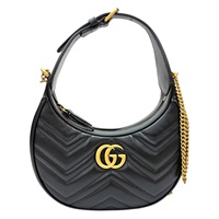 黑色 牛皮 GG Marmont Half Moon Mini 兩用包【GUCCI 古馳】 699514