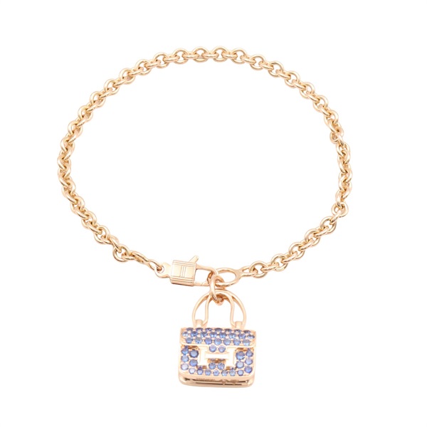 18K玫瑰金 藍寶石 Amulettes Constance 手環【HERMES 愛馬仕】 H121400B