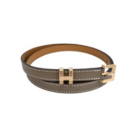 大象灰 Swift牛皮 Pop H Guillochee 15 皮帶 B刻 80CM【HERMES 愛馬仕】 H010603UD18070