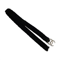 黑色 絨毛布 CC Belt 腰帶【CHANEL 香奈兒】