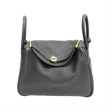黑色 Clemence 牛皮 Lindy 30 肩背包 Z刻 金扣【HERMES 愛馬仕】 H073426CC