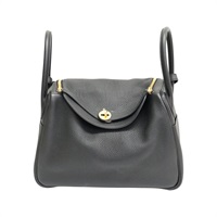 黑色 Clemence牛皮 Lindy 30 肩背包 Z刻 金扣【HERMES 愛馬仕】 H073426CC