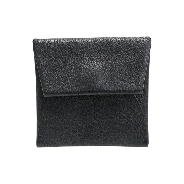 黑色 Chevre山羊皮 零錢包 U刻【HERMES 愛馬仕】 H039759CK89
