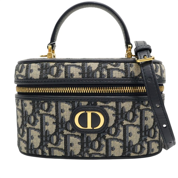 藍色 帆布 30 Montaigne Mini 鏈帶化妝包【Dior 迪奧】 S2332