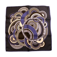 藍色 絲綢 方巾 32x32【BVLGARI 寶格麗】 4501629299