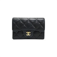 黑色羊皮 Matelasse Card Holder 卡夾 名片夾【CHANEL 香奈兒】 AP0214