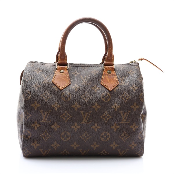 棕色 原花帆布 Speedy 25 手提包【LOUIS VUITTON LV 路易威登】 M41528
