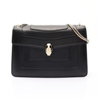 黑色牛皮 Serpenti Forever 肩背包【BVLGARI 寶格麗】 280153