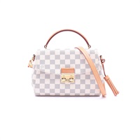 白色 棋盤格帆布 Croisette 兩用包【LOUIS VUITTON LV 路易威登】 N41581