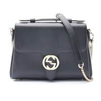 黑色牛皮 Interlocking G Top Handle 兩用包【GUCCI 古馳】 510302