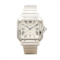 Cartier 卡地亞 Santos de Cartier 腕錶 白色錶盤 不鏽鋼 WSSA0018