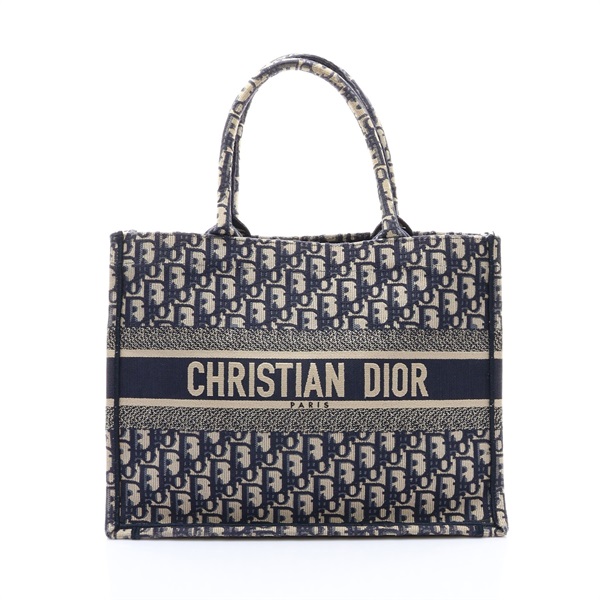 藍色 緹花帆布 Book Tote Bag Medium 手提包【Dior 迪奧】 M1296ZRIW_M828