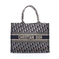 藍色 緹花帆布 Book Tote Bag Medium 手提包【Dior 迪奧】 M1296ZRIW_M828