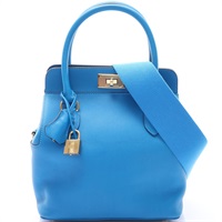 水妖藍色 Evercolor牛皮 Tool Box 20 兩用包 A刻【HERMES 愛馬仕】 H062206CC
