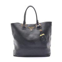 黑色牛皮 手提包 (無背帶)【PRADA 普拉達】 1BG865