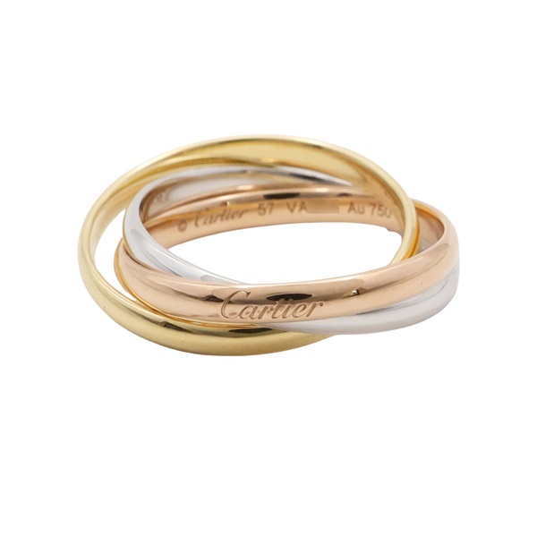 Trinity 三環戒指 57 18K 三色三金【Cartier 卡地亞】 B4235100
