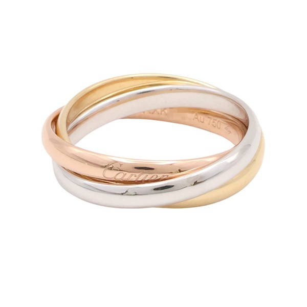 Trinity 三環戒指 18K 三色三金 50【Cartier 卡地亞】 B4235100