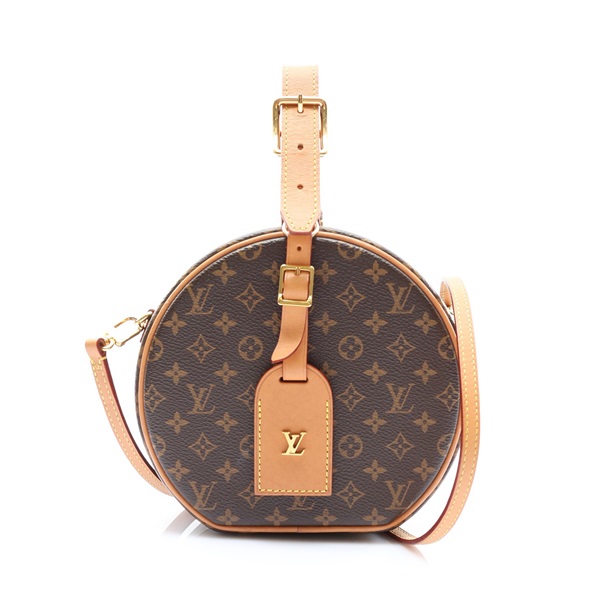 棕色 原花帆布 Petite Boite Chapeau 肩背包【LOUIS VUITTON LV 路易威登】 M43514