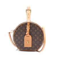 棕色 原花帆布 Petite Boite Chapeau 肩背包【LOUIS VUITTON LV 路易威登】 M43514