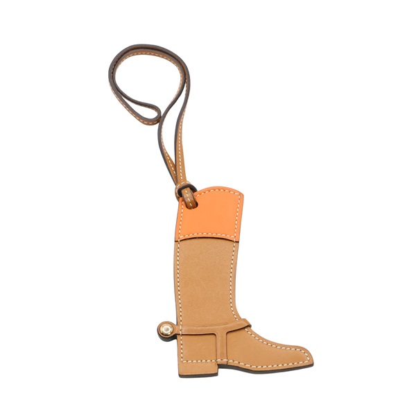 沙灘金 Butler 牛皮 Paddock boot 吊飾【HERMES 愛馬仕】 H069716CK