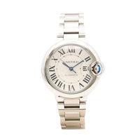 Cartier 卡地亞 Ballon Bleu de Cartier 腕錶 銀色錶盤 不鏽鋼 WSBB0044