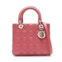 粉色 羊皮 Lady Dior Midium 兩用包【Dior 迪奧】 M0565ONGE
