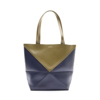 藍綠色 牛皮 Puzzle Fold 托特包【LOEWE 羅威】 A779G50X18