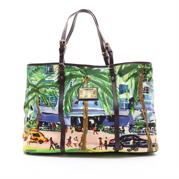 多/紫色 帆布 Ailleurs Cabas GM 肩背包【LOUIS VUITTON LV 路易威登】 M93774