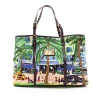 多/紫色 帆布 Ailleurs Cabas GM 肩背包【LOUIS VUITTON LV 路易威登】 M93774