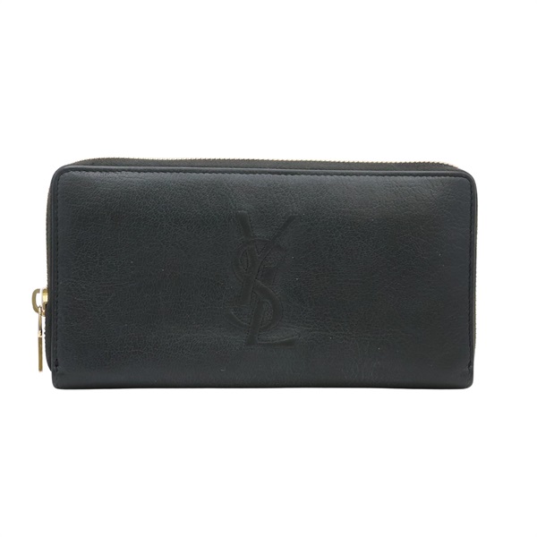 黑色 牛皮 Belle de Jour 拉鍊長夾【SAINT LAURENT 聖羅蘭】 352904