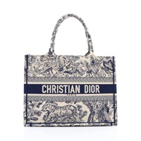深藍/白色 帆布Book Tote Midium 肩背包【Dior 迪奧】 M1296ZTDT_M808