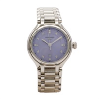 LONGINES 浪琴表 PrimaLuna 腕錶 薰衣草紫錶盤 12PD鑽石 不鏽鋼 L8.142.4.07.6