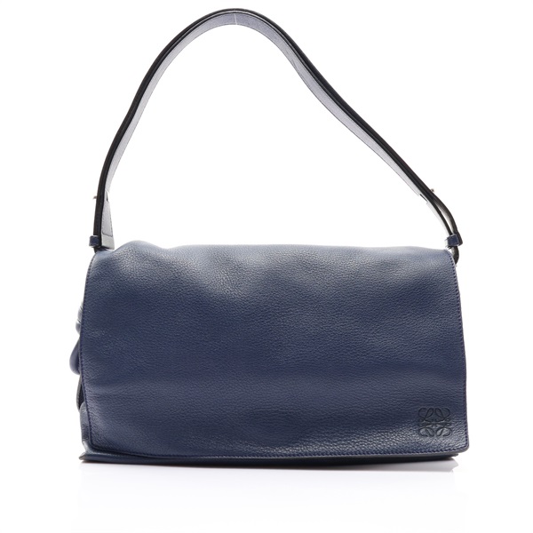 深藍色 牛皮 Flamenco 肩背包【LOEWE 羅威】
