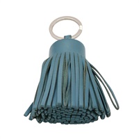 牛仔藍色 羊皮 Carmen Bag Charm 吊飾【HERMES 愛馬仕】