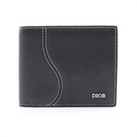 黑色 牛皮 Saddle 兩折短夾【Dior 迪奧】 2ADBH076YKK