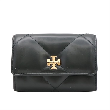 黑色 牛皮 扣式 卡片零錢包【TORY BURCH 湯麗柏琦】 159794