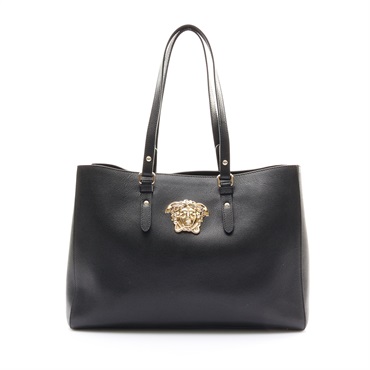 黑色牛皮 Medusa Tote 肩背包【VERSACE 凡賽斯】 DBFF277