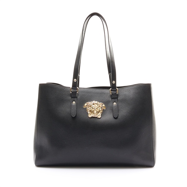黑色牛皮 Medusa Tote 肩背包【VERSACE 凡賽斯】 DBFF277