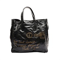 黑色 亮面牛皮 Y-Mail 托特包 肩背包【SAINT LAURENT YSL 聖羅蘭】 188651