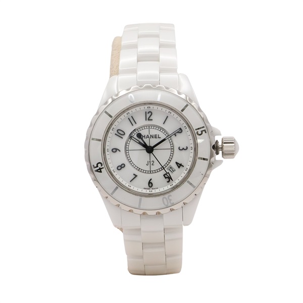 Chanel 香奈兒 J12 33mm 腕錶 白色錶盤 陶瓷 不鏽鋼 H0968