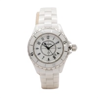 Chanel 香奈兒 J12 33mm 腕錶 白色錶盤 陶瓷 不鏽鋼 H0968