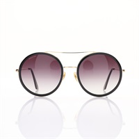 黑色 板材 金色 金屬 Round 太陽眼鏡【GUCCI 古馳】 GG0061S