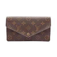 棕色 原花帆布 Jeanne 扣式長夾【LOUIS VUITTON LV 路易威登】 M62155