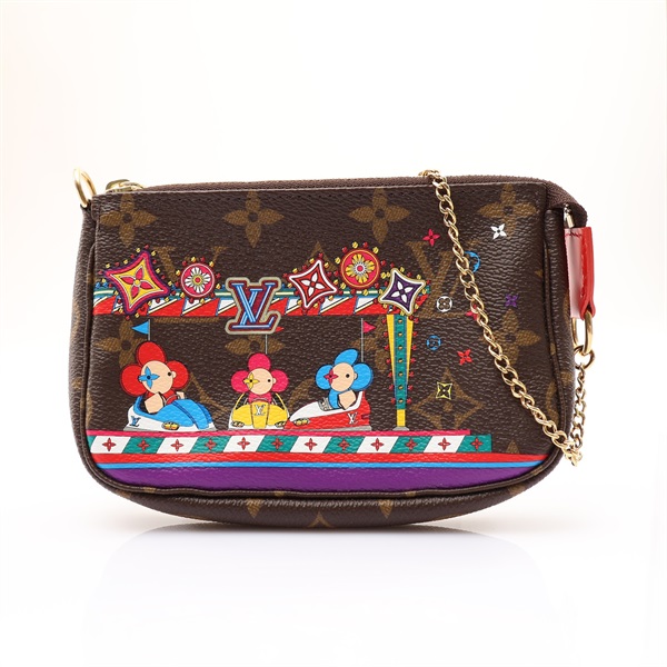 棕色 原花 PVC塗層帆布 Vivienne Mini 零錢包【LOUIS VUITTON LV 路易威登】 M69976