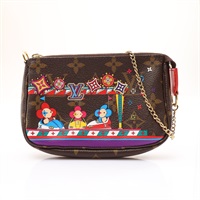 棕色 原花 PVC塗層帆布 Vivienne Mini 零錢包【LOUIS VUITTON LV 路易威登】 M69976