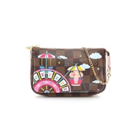 棕色 棋盤格帆布 Vivienne Mini Pochette Accessoires 手提包【LOUIS VUITTON LV 路易威登】 N60402