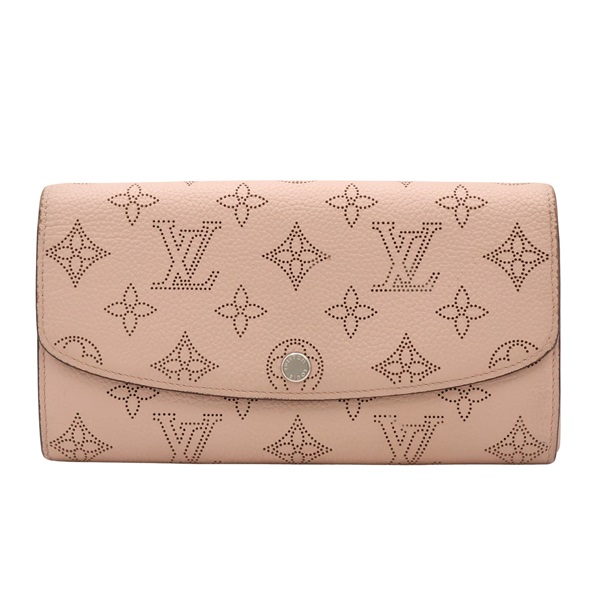 粉色 原花 Mahina 牛皮 Iris 扣式長夾【LOUIS VUITTON LV 路易威登】 M60145