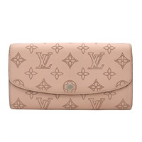 粉色 原花 Mahina 牛皮 Iris 扣式長夾【LOUIS VUITTON LV 路易威登】 M60145