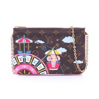 棕色 原花帆布 Vivienne Pochette Double Zip Shoul  肩背包【LOUIS VUITTON LV 路易威登】 M69744