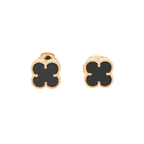 18K黃金 黑瑪瑙 Sweet Alhambra 耳環【Van Cleef & Arpels 梵克雅寶】 ARA44900